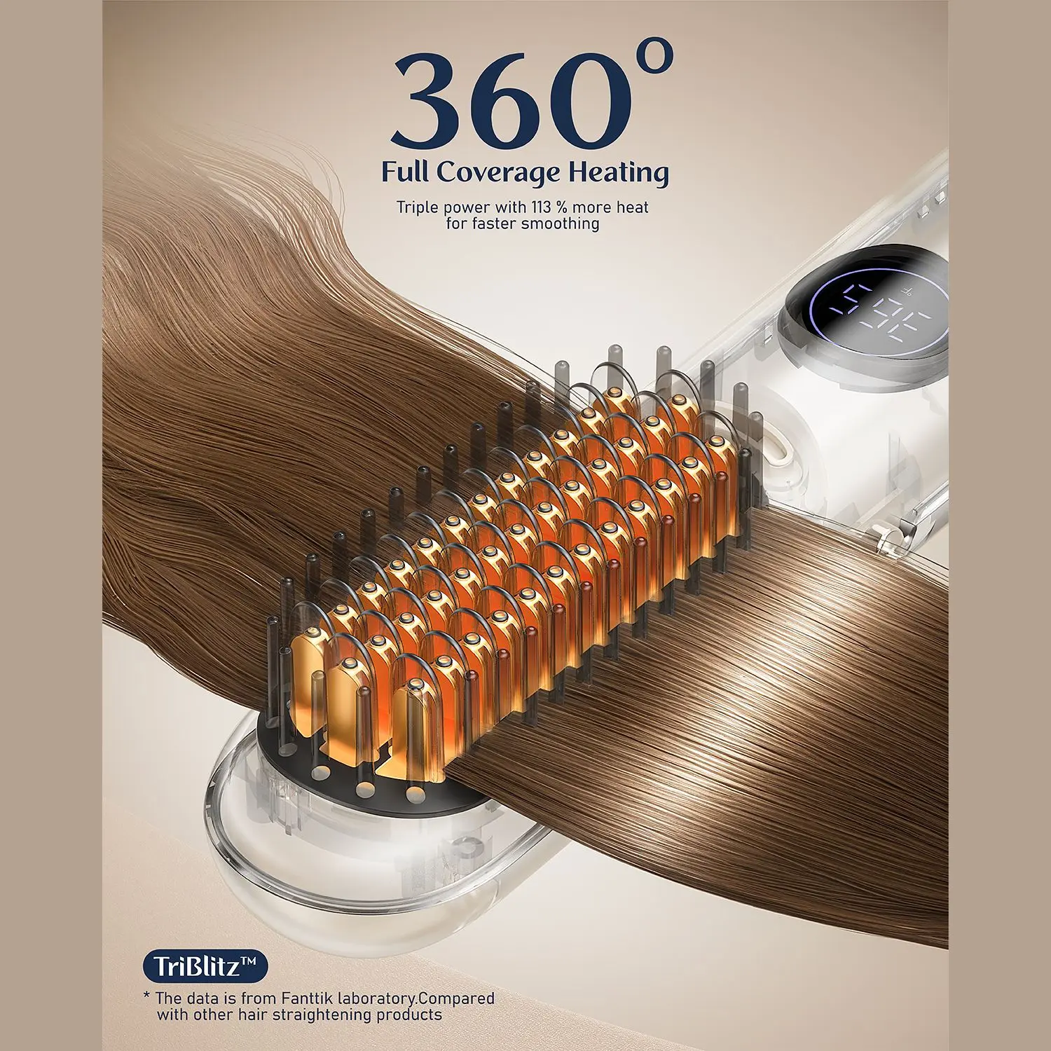 FanttikSolo l10 Apex 2 in 1 Straightening & Curling Brush, Fanttiksolo Cordless Hot Brush, Wireless Straightener for  main image 4