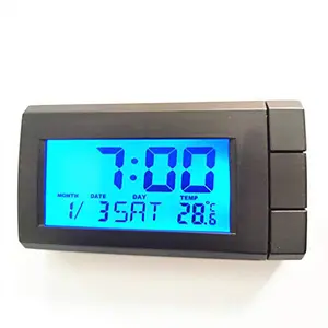 Car Digital Clock, Automobile Calendar Luminous Clock, Small Digital Clock for Car Dashboard Home Desk Office