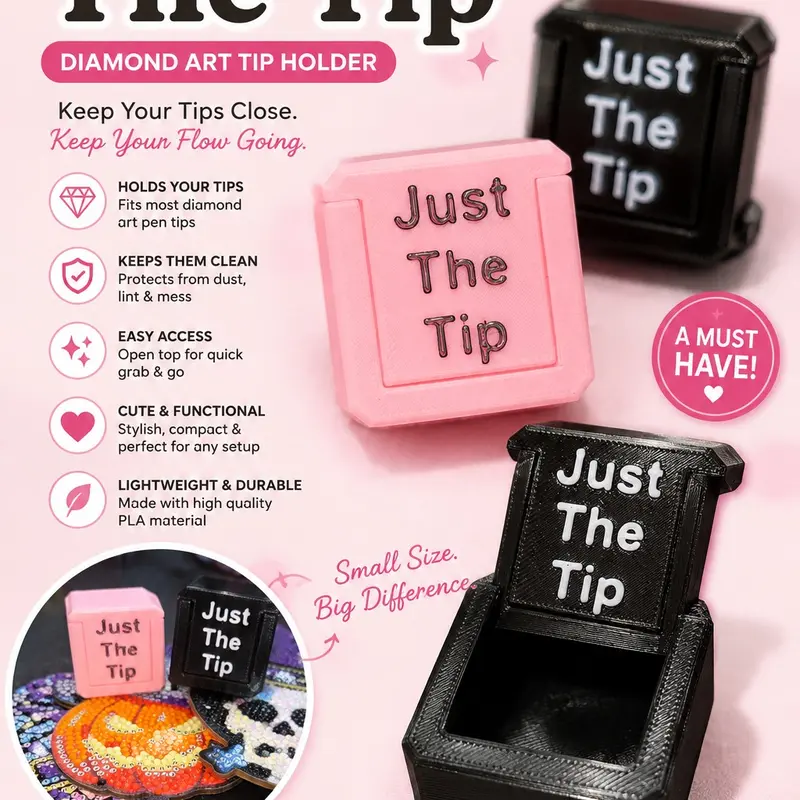Diamond art pen tip container