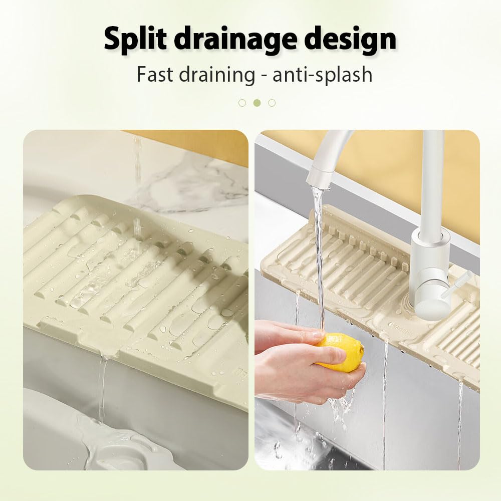 Silicone Draining Mat for Kitchen Sink, Splash Guard Kitchen Splash Guard for Sink Silicone Sink Faucet Mat, Faucet Absorbent Sink Protectors Mat Kitchen Faucet Mat for Kitchen Sink Silicone Draining Mat for Kitchen Sink, Splash Guard Kitchen Splash Guard for Sink Silicone Sink Faucet Mat, Faucet Absorbent Sink Protectors Mat Kitchen Faucet Mat for Kitchen Sink