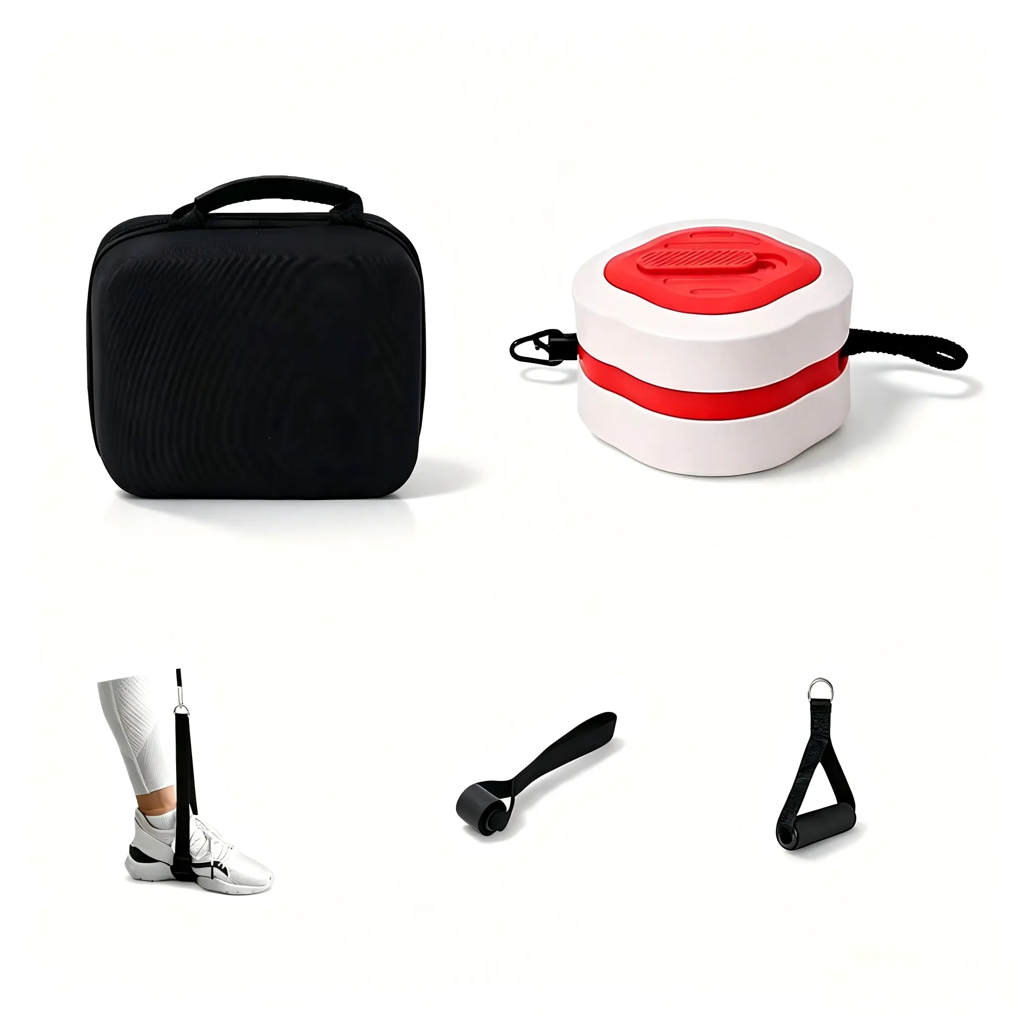 Portable Cable Trainer, Mini Pocket Gym Adjustable Resistance Cable Machine, Full Body Home Workout Fitness Equipment with Complete Accessories