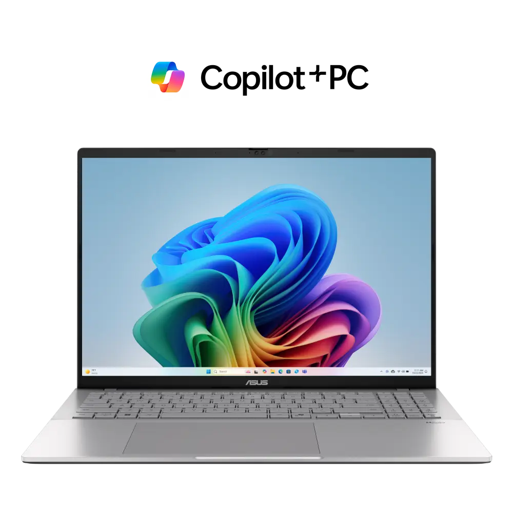 ASUS Vivobook S16 (M3607) Copilot+ PC Laptop, 16" WUXGA (1920x1200) 120Hz Touch Display, AMD Ryzen AI 7 445, 32GB RAM, 1TB SSD, Windows 11 Home, Matte Gray (M3607GA-ES79T)