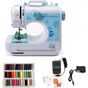 Mini Sewing Machine Sewing Machine for Beginners Adult, Crafting Speed Crafting Mending Machine Overlock Sewing Machines (Light Blue)