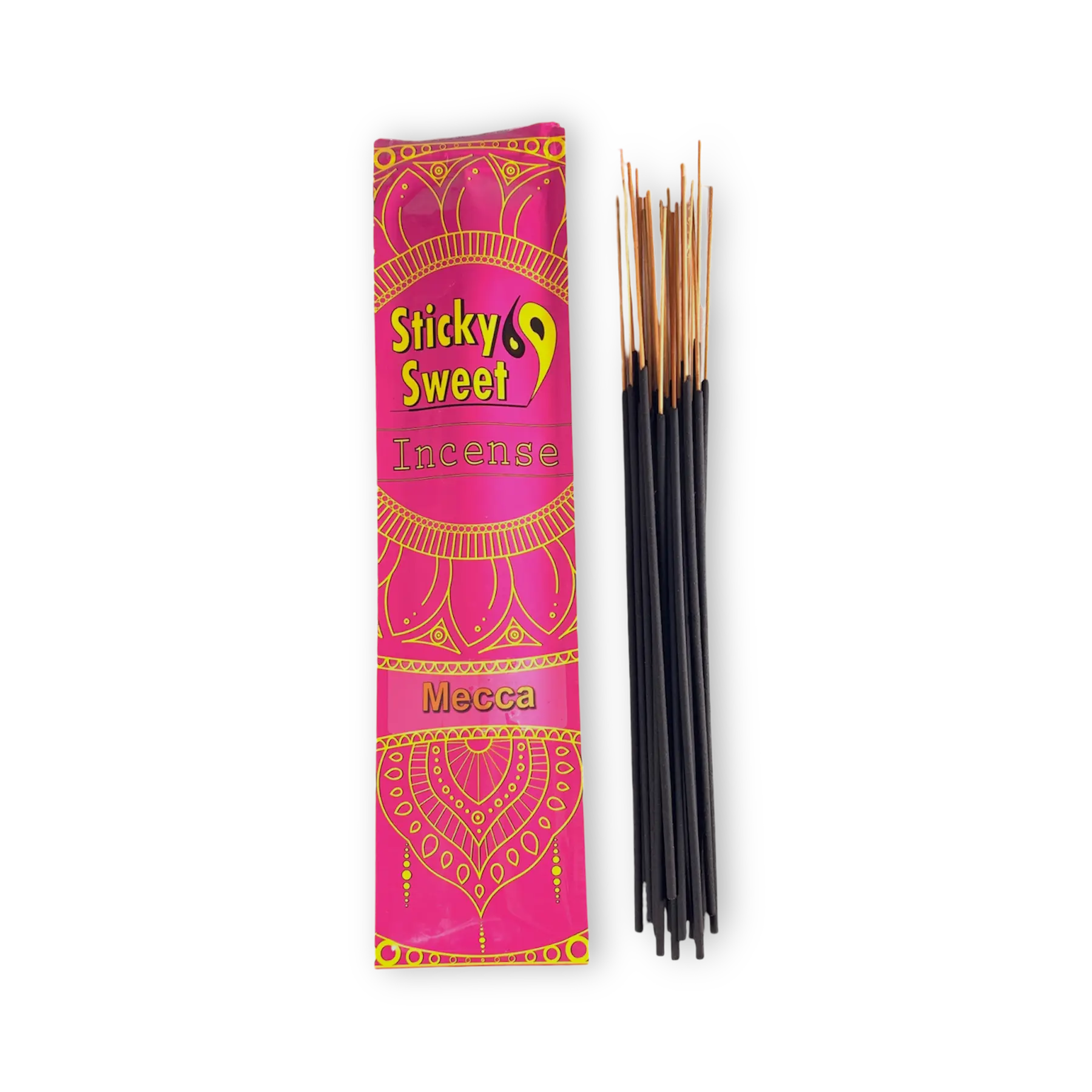Sticky Sweet Hand Dipped Bamboo Charcoal Incense  - 20 Stick Pack - Made Strong, Packed Fresh - Can Also Be Used As Air Fresheners - Put in Car Vents for Fresh Aroma