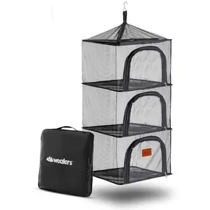 Dry Net Mesh Insects Food Screen, 4 Layer Outdoor Hanging Camping Organizer Containers Kitchen