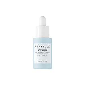 Skin1004 Centella Hyalu-Cica Blue Serum - 5-Layer Hyaluronic Acid & Ivy Extract for Long lasting and Hydrating Facial Skincare Niacinamide Skin Repair