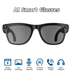 Ai Smart Glasses with Real-Time Multilingual Support, Blue Light Protection, Bluetooth-compatible Compatible, Ideal for Travel and Business