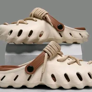 Minimalist Casual Lace Up Clogs