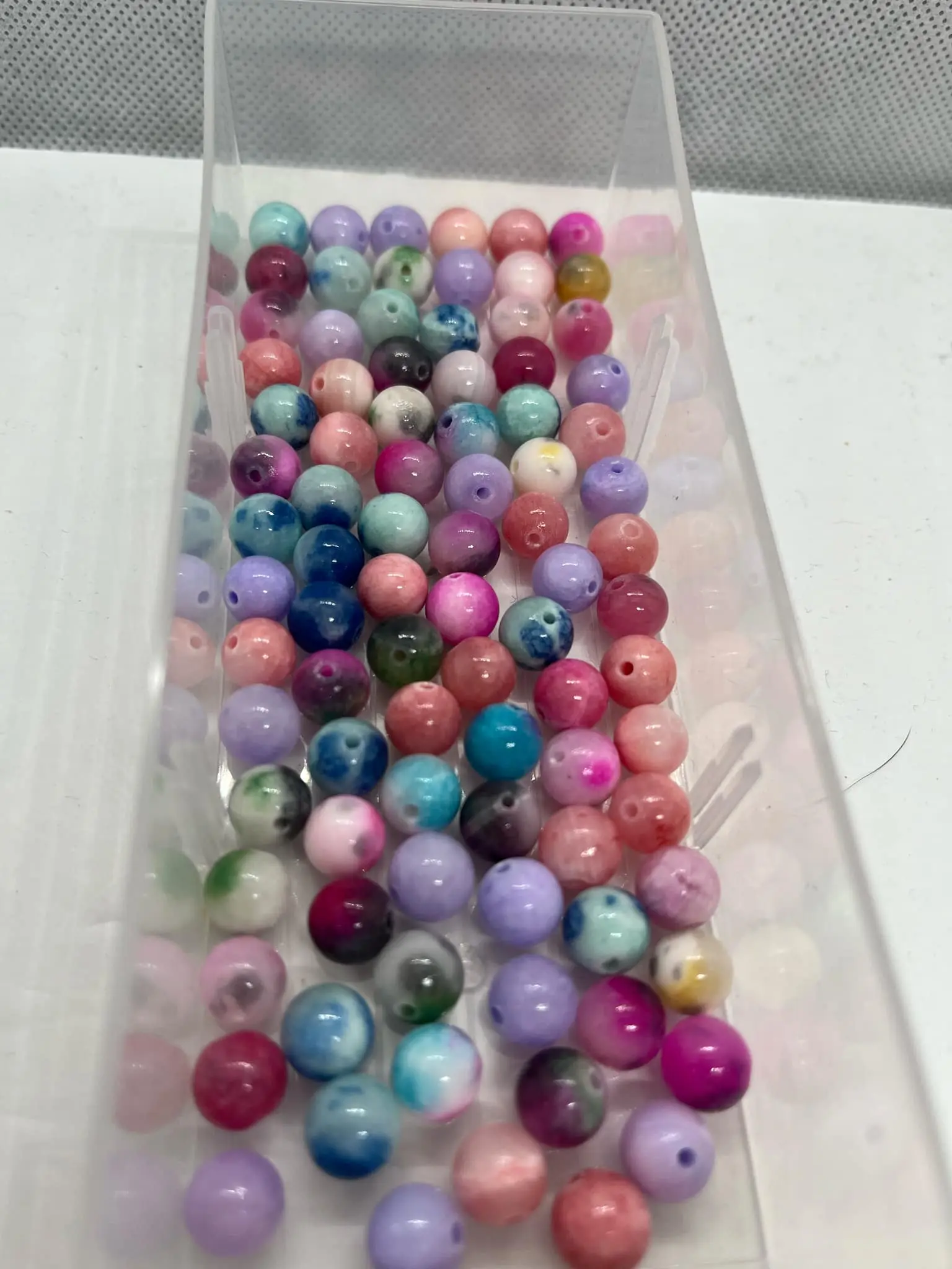 COLORS BEGINNING WITH P THRU R Natural Crystal Gemstone Handmade Stretch Bracelets for All Ages, Made in USA