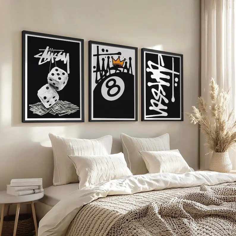 Set of 3 Golf Prints, Augusta Pebble Beach TPC Sawgrass Poster, Masters Tournament Poster, Sports Gift for Him, Office Wall Decor, Unframed Wall Art, Home Decor
