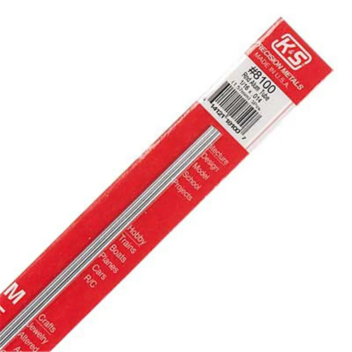K+S Engineering K & S8100 0.06 x 12 in. Aluminum Tube - 3 Piece