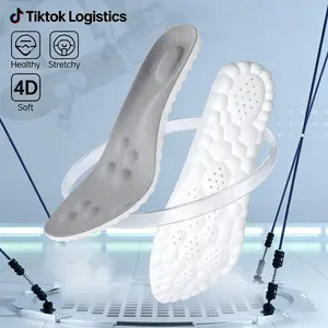 Ultra Soft Acupoint Massage Insoles Comfortable Breathable 4D Cloud Insoles for Men & Women, Soft Memory Foam Cushioning Insoles Trim to Fit Most Shoes