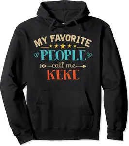 My Favorite People Call Me Keke Retro Style Funny Grandma Pullover Hoodie - Mohamedab Shop 93B094719PP5