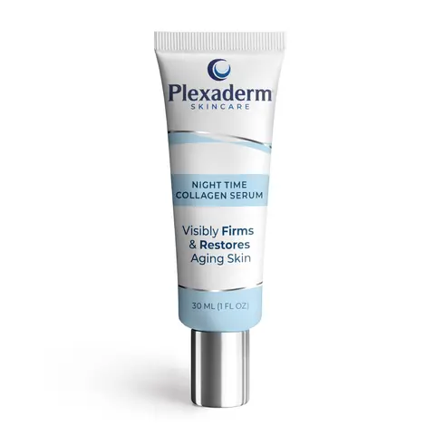 Plexaderm Night Time Collagen Serum- Anti-Aging Concentrate with Niacinamide Antioxidant Formula Firming Duo