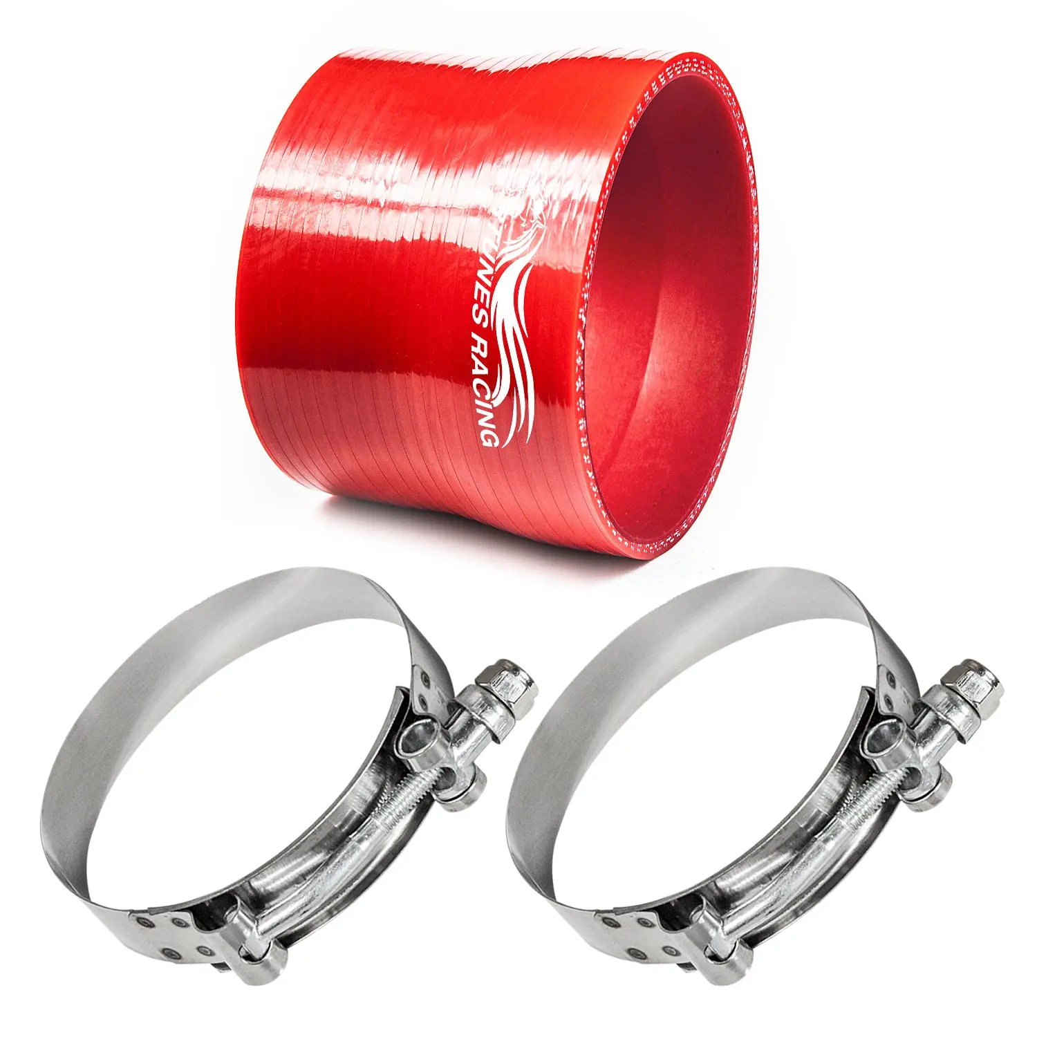 3.5"-3" inch (89mm to 76mm) Silicone Coupler Hose with T-Bolt Clamps | Rtunes Racing | RED SH-SR89-76R-TC (Copy)