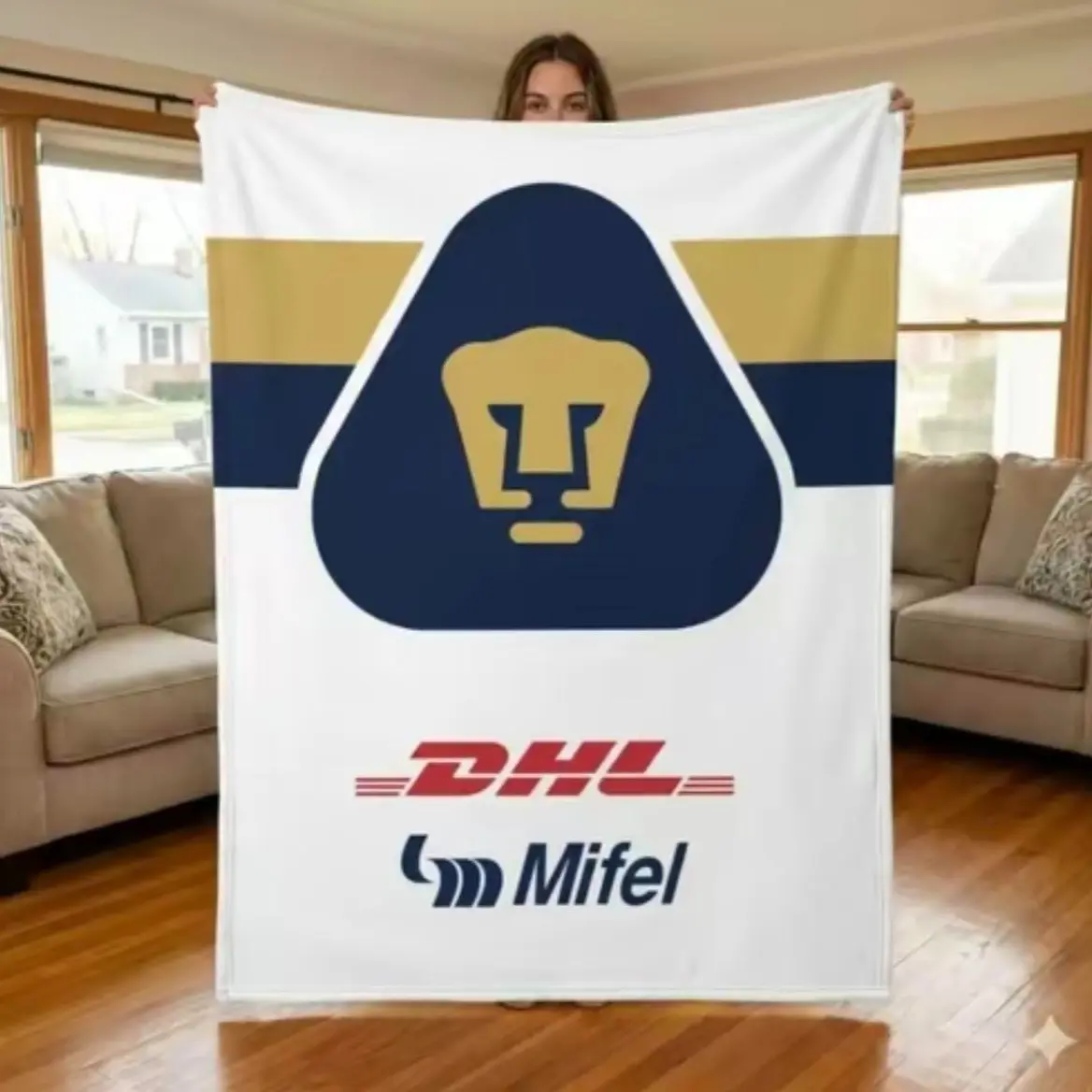 Liga MX  Pumas UNAM Blanket Soft Funny Throw Blanket Cozy Lightweight Plush Portable Cover Blanket For Sofa,Warm Gift For Birthday,Christmas,Multiple Blanket