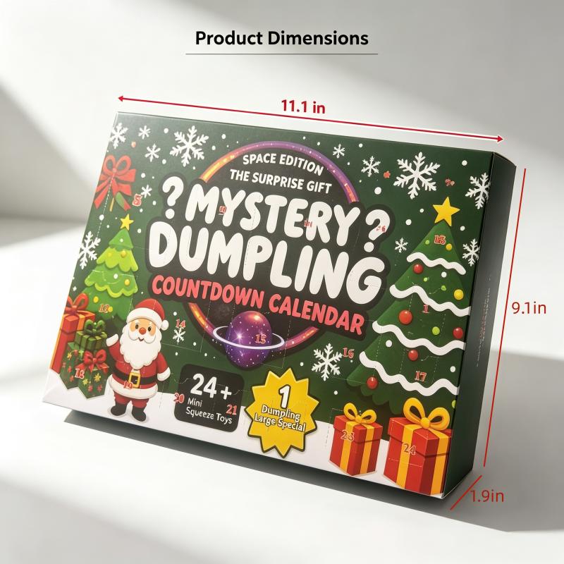 24 piece holiday squishy advent calendar