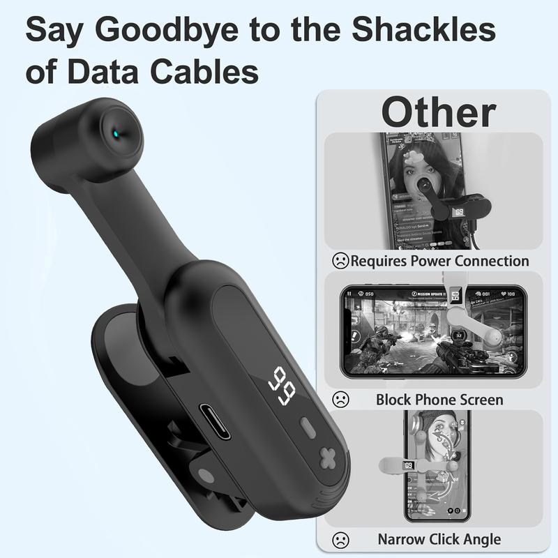 Portable Auto Clicker for iPhone iPad Android Built-in Battery with Strong Battery Life Hands-Free Silent Operation Handy, Auto Tapper for Tiktok Live，Gaming,Likes & Reward Tasks