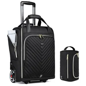 Large-capacity trolley case, multi-functional boarding case, carry-on luggage, made of Oxford cloth, waterproof and wear-resistant, with large wheels and rolling wheels