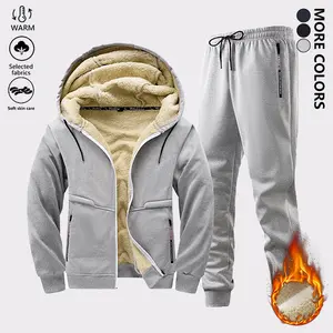 Multiple-piece set includes fleece-lined warm hooded jacket with drawstring adjustable hem and elastic waistband, perfect for office, gym, or everyday wear.