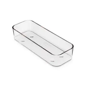 Clear Refrigerator Organizer Tray – Food Grade Rectangle Fridge Storage Container