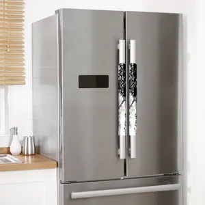 1 Pair Refrigerator Handle Cover Accessories, Floral Print Hotel Door Handle Covers, Microwave Non-Slip Pull Door Protection