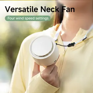 Portable Hands-Free Neck & Waist Fan with Umbrella Mount – 4-Speed Turbo Airflow Cooling Fan for Commuting, Outdoor Work & Summer Travel, Ultra-Long Battery Life