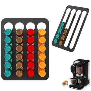 Wall-Mounted No-Drill Coffee Storage Rack Creative Capsule Holder for Offices Restaurants & Kitchen Cabinets Organize Capsules Efficiently