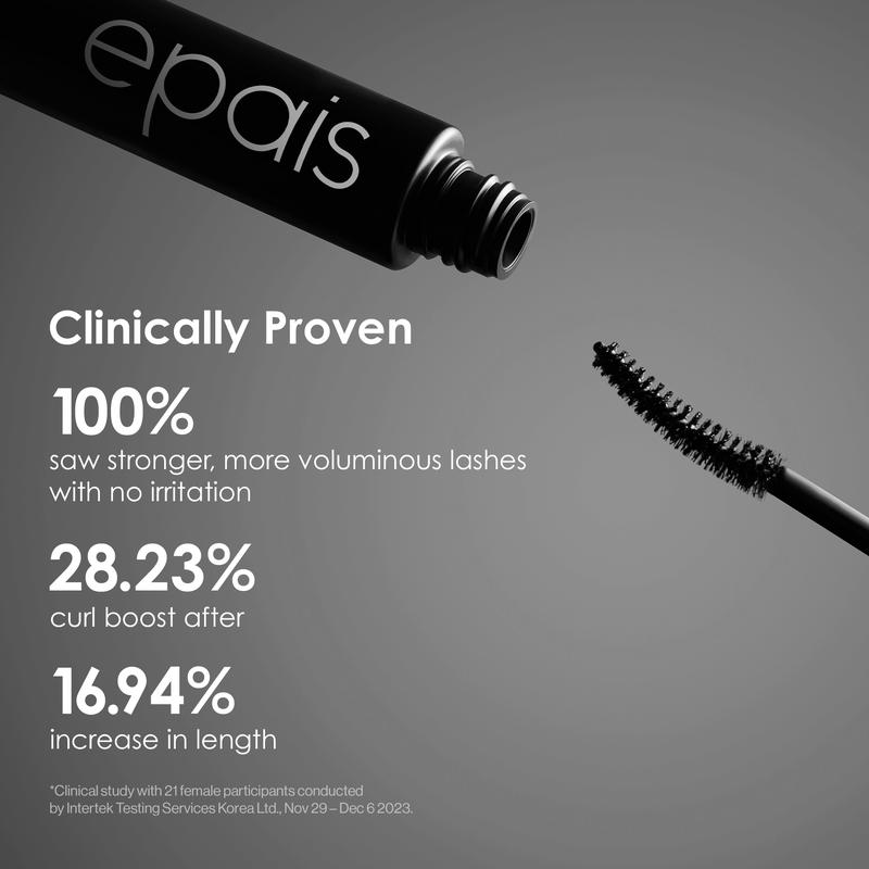 [ EPAIS Official Shop ] Eyelash Black Mascara Serum , Jumbo Size 15ml/0.5fl.oz - Safe & Gentle Lashes Care Infused Black Mascara for Longer, Thicker, Peptides, Biotin, Non-Prostaglandin, Paraben-Free