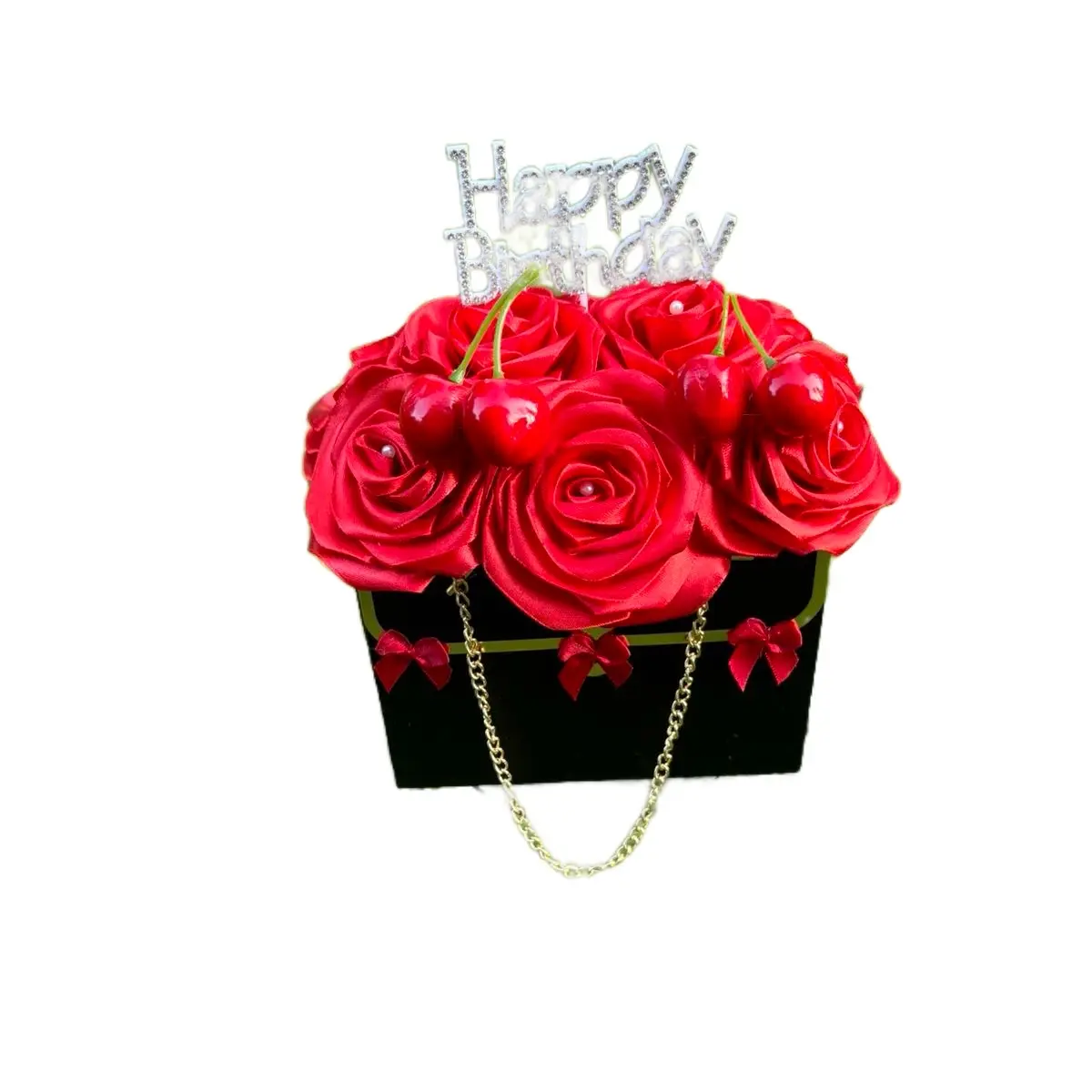 Cherry eternal flower bouquet