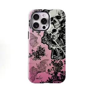 Monster Dark Gothic Skull Phone Case Shockproof Protective Cover Subculture Trendy Style for iPhone 16 15 14 13 12 11 17 ProMax Plus Samsung Phones Men Women Gift for Fans