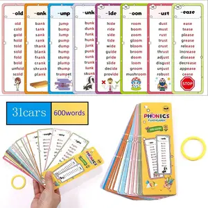 600 Common Vocabulary English Learning Flashcards, Word Cards, High-Quality Durable Reusable Home Study Cards, Reading Aid, Birthday Gift, Christmas Present