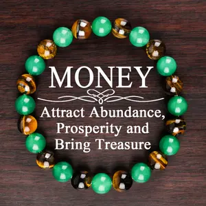 1PC GADASLUY Blue Friendship Healing Energy Crystal Bracelet money Bracelet for Relaxation Prosperity and Abundance Ideal Handmade Spiritual Jewelry Gift for Women Men Couples and Moms