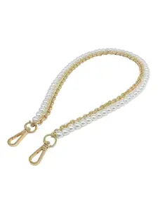 23.6in Faux Pearl Purse Chain, Pearl Purse Extender Chain, Replacement Bag Shoulder Strap, Bag Chains Extender for Handbag