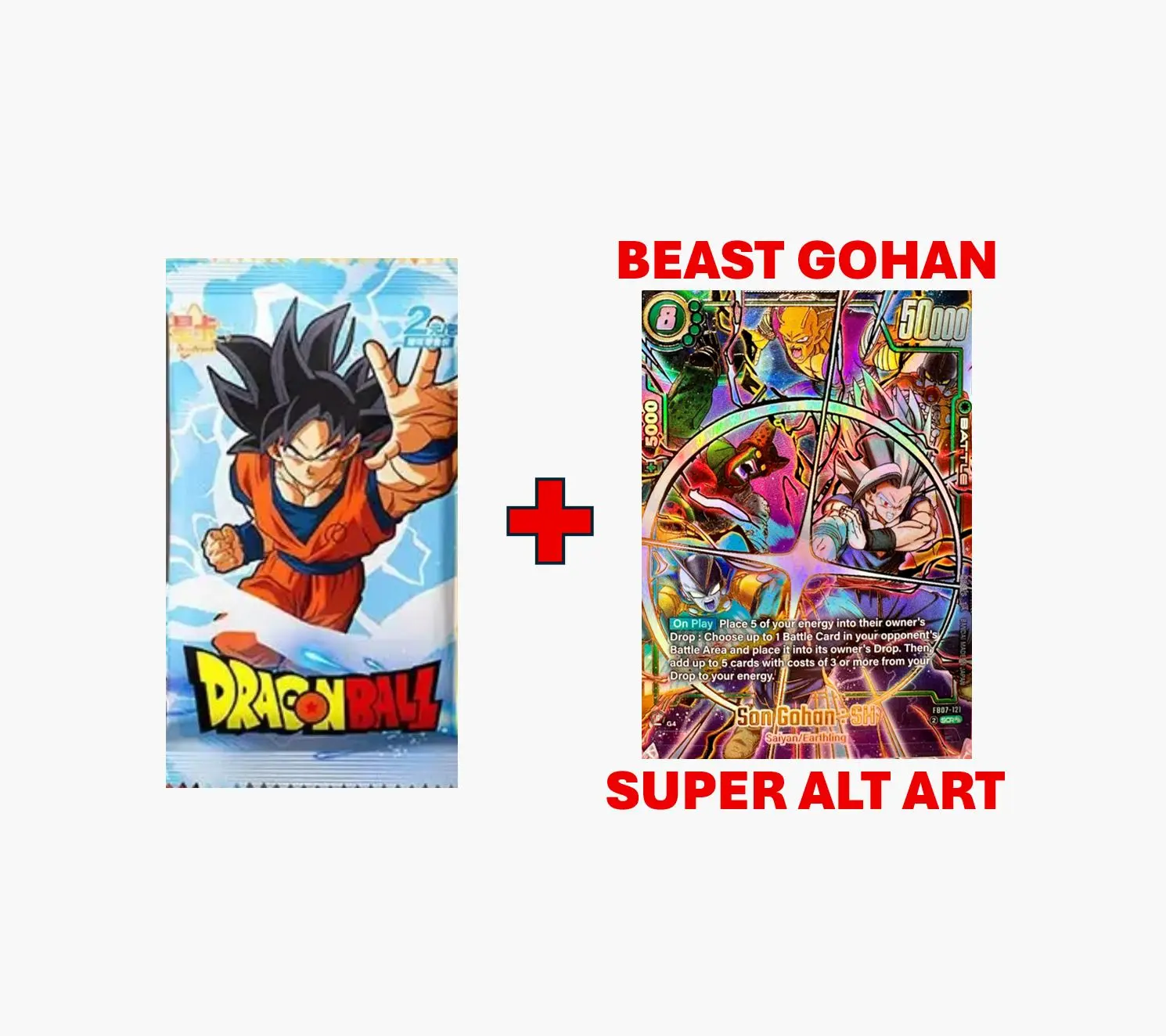 DBS Beast Gohan [Super Alt Art] Raff - 1 Dragon Ball Pack + 1 Ticket