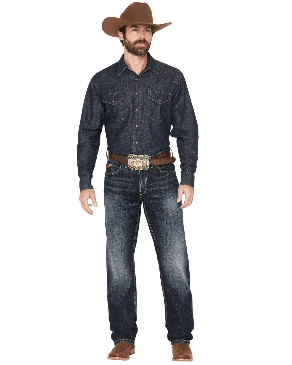 Ariat Men's Men'S M2 Declan Dark Wash Relaxed Bootcut Denim Jeans - 10070392