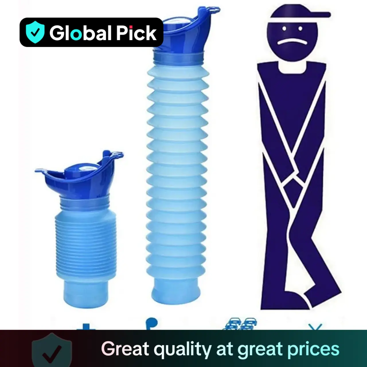 Portable Retractable Pee Bottle, Emergency Urinal Bottle, Outdoor Toilet Supplies for Camping & Travel, Valentine's Day Gift, Travel Accessory, Campin