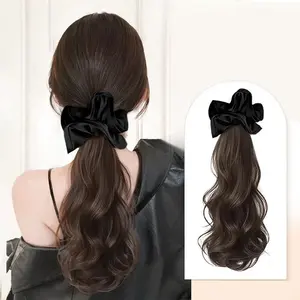 Women Hair Accessory Set, Fake Braid & Ponytail Holder, Volume Boosting Design, Realistic Appearance, Loose Wave Style