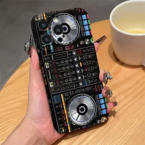 Electronic audio console pattern, anti drop and anti slip TPU all inclusive lens phone protective case, suitable for iPhone 17, 16, 15, 14, 13, 12, 11, XS X and other series models, can be given as a gift to friends or family