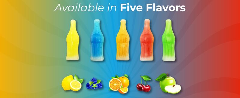 Wax Bottle Candy Drinks, 1/2 (half) Pound Bag - Retro Wax Candy Bottles, Liquid Filled - Variety Flavor Nip Candy Juice - Classic Wax Candy for Old School Candy Lovers