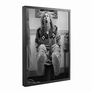 Black and White Comedy Movie Bathroom Poster, Vintage Dumb Humor Movie Posters Printed Canvas Decoration for Living Room Home Funny Bathroom Decoration