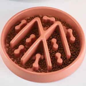 Large Dog Slow Feeder Bowl, Puzzle Feeder, W Shape Anti-Choking Design, Sturdy and Unflipable, Perfect Fit for Large Dogs, Pet Feeding Dish