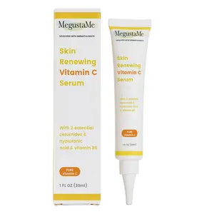 MegustaMe Skin Renewing Vitamin C Serum With 3 essential ceramides &hyaluronic acid & vitamin B5.1FL OZ（30ml）