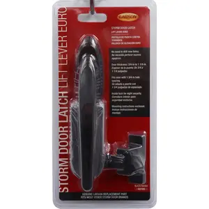 212 MAIN Larson Euro Zinc Finish Lift Lever Latch, Black Door Hardware, Security Lock