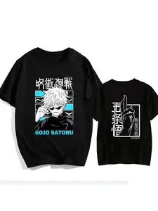 Jujutsu Kaisen Satoru Gojo Unisex T-shirt 2026 Summer Anime Print Loose Casual Men's and Women's Parent-child Short Sleeved Top
