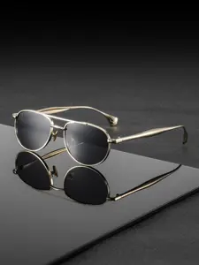 Men's Metal Oval Full Frame Glasses, Vintage Style, Fashionable and Durable, Perfect for Daily Commute, Photography, and Casual Wear