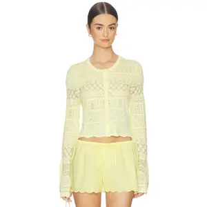 LoveShackFancy Brigette Cardigan in Sugar Daisy