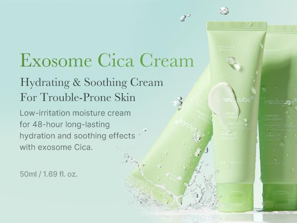 [medicube] Exosome Cica Cream | Hydrating & Soothing Cream with Exosome Cica and Ceramides Lightweight Moisturizer Moisturizing Skincare