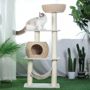 Pawlabay Wood Cat Tree For Cats