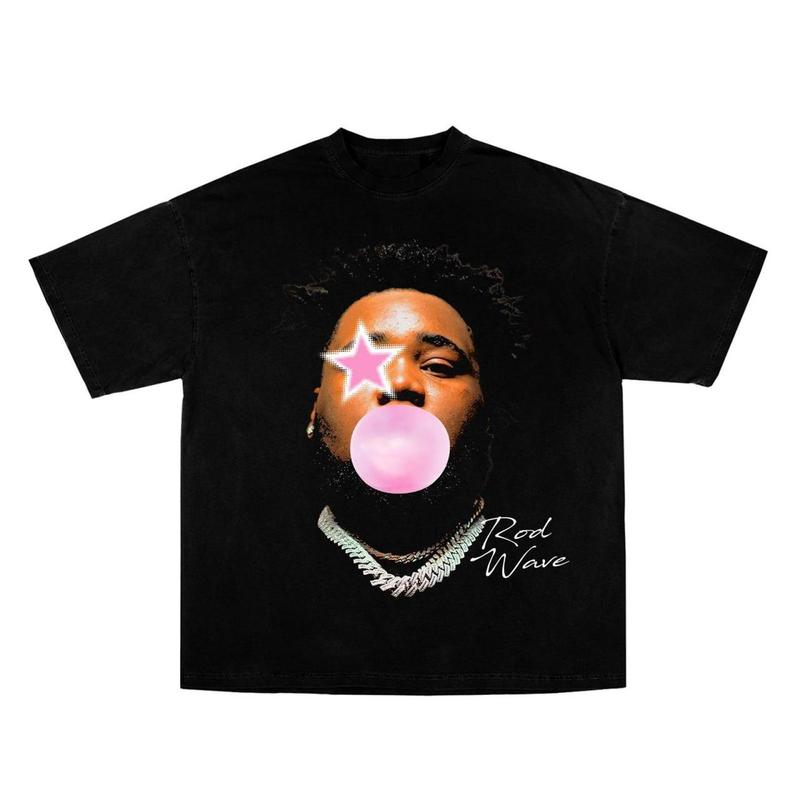 Youth and Adult Rapper Roddd Waveee Pink Bubble Gum Graphic Shirt, Rapper Shirt, Gift for Men, Gift for Women, Hip Hop Graphic Print, Y2k Men Women